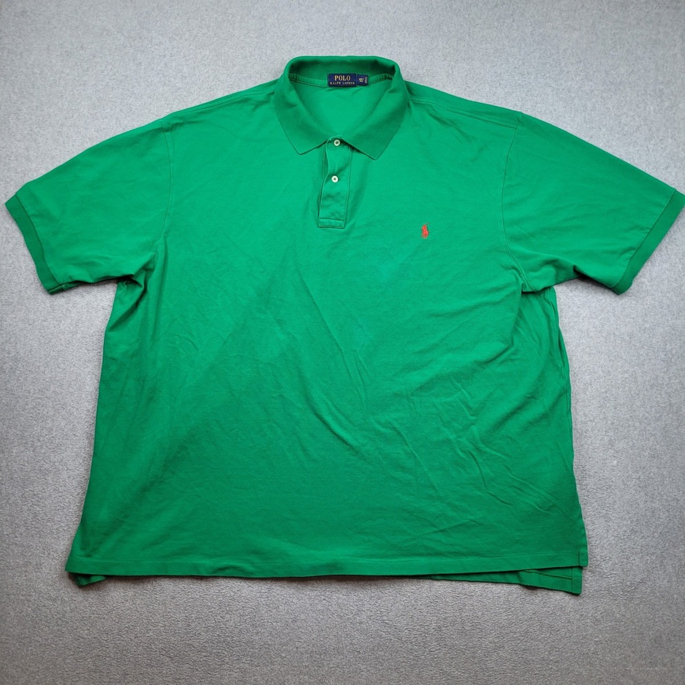 Polo Ralph Lauren Polo Shirt Mens 4XLT Green Short Sleeve Pony Logo